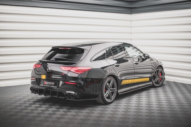 Street+ Seitenschweller Leisten passend für Mercedes-AMG CLA 35 / 45 C118 schwarz Hochglanz