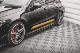 Seitenschweller Ansatz Cup Leisten passend für Mercedes-AMG CLA 35 / 45 C118 schwarz Hochglanz