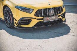 Cup Spoilerlippe Front Ansatz V.1 für Mercedes-AMG A 45 S Aero Pack W177 schwarz Hochglanz