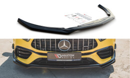 Cup Spoilerlippe Front Ansatz V.1 für Mercedes-AMG A 45 S Aero Paket W177 schwarz Hochglanz