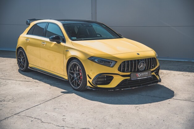 Cup Spoilerlippe Front Ansatz V.2 passend für Mercedes-AMG A 45 S Aero Paket W177 schwarz Hochglanz