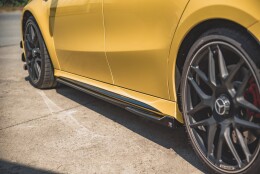 Seitenschweller Ansatz Cup Leisten passend für Mercedes-AMG A 45 S W177 Carbon Look