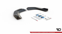 Heck Ansatz Flaps Diffusor für Mercedes-AMG A 45 S Aero Paket W177 schwarz Hochglanz