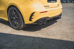 Street+ Heck Ansatz Flaps passend für Mercedes-AMG A 45 S Aero Pack W177 schwarz Hochglanz