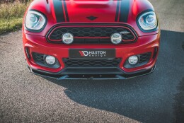 Cup Spoilerlippe Front Ansatz V.1 passend für Mini Countryman Mk2 F60 JCW schwarz Hochglanz