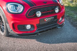 Cup Spoilerlippe Front Ansatz V.1 passend für Mini Countryman Mk2 F60 JCW schwarz Hochglanz