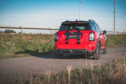 Mittlerer Cup Diffusor Heck Ansatz passend für Mini Countryman Mk2 F60 JCW schwarz Hochglanz