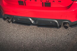 Mittlerer Cup Diffusor Heck Ansatz passend für Mini Countryman Mk2 F60 JCW schwarz Hochglanz