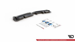 Mittlerer Cup Diffusor Heck Ansatz passend für Mini Countryman Mk2 F60 JCW schwarz Hochglanz