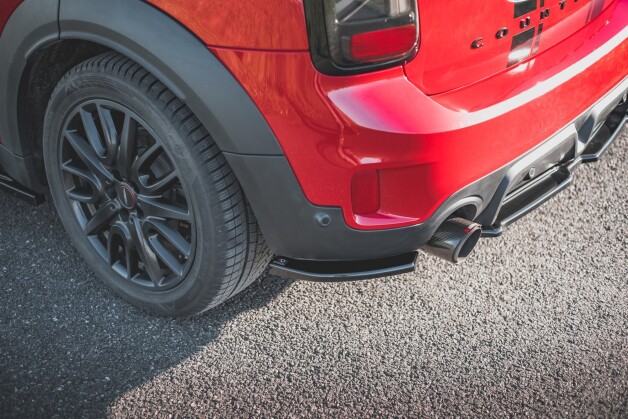 Heck Ansatz Flaps Diffusor passend für Mini Countryman Mk2 F60 JCW schwarz Hochglanz