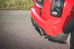 Heck Ansatz Flaps Diffusor passend für Mini Countryman Mk2 F60 JCW schwarz Hochglanz
