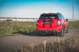 Heck Ansatz Flaps Diffusor passend für Mini Countryman Mk2 F60 JCW schwarz Hochglanz