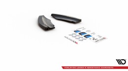 Heck Ansatz Flaps Diffusor passend für Mini Countryman Mk2 F60 JCW schwarz Hochglanz