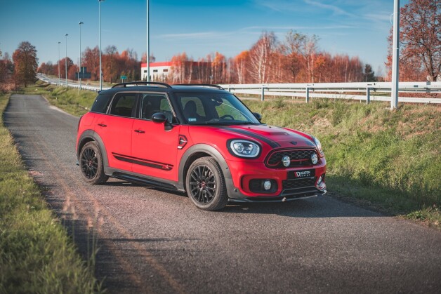 Seitenschweller Ansatz Cup Leisten passend für Mini Countryman Mk2 F60 JCW schwarz Hochglanz