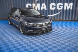Street+ Spoilerlippe Front Ansatz V.1 passend für VW Passat B8 schwarz Hochglanz