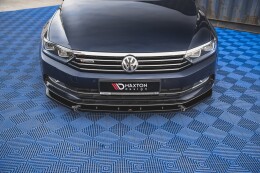 Cup Spoilerlippe Front Ansatz V.2 für VW Passat B8 schwarz Hochglanz