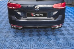 Mittlerer Cup Diffusor Heck Ansatz für VW Passat B8 schwarz Hochglanz