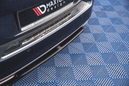 Mittlerer Cup Diffusor Heck Ansatz passend für VW Passat B8 schwarz Hochglanz