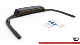 Mittlerer Cup Diffusor Heck Ansatz passend für VW Passat B8 schwarz Hochglanz