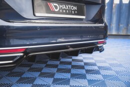 Mittlerer Cup Diffusor Heck Ansatz DTM Look passend für VW Passat B8 schwarz Hochglanz