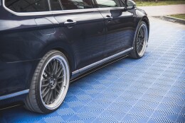 Seitenschweller Ansatz Cup Leisten passend für VW Passat B8 schwarz Hochglanz