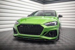 Cup Spoilerlippe Front Ansatz V.2 passend für Audi RS5 F5 Facelift schwarz Hochglanz