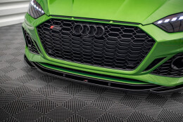 Cup Spoilerlippe Front Ansatz V.3 passend für Audi RS5 F5 Facelift schwarz Hochglanz