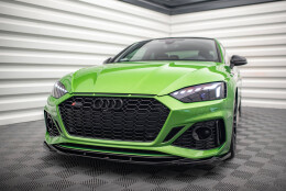Cup Spoilerlippe Front Ansatz V.3 passend für Audi RS5 F5 Facelift schwarz Hochglanz
