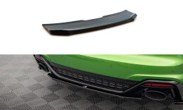 Mittlerer Cup Diffusor Heck Ansatz DTM Look passend für Audi RS5 F5 Facelift schwarz matt