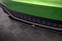 Mittlerer Cup Diffusor Heck Ansatz DTM Look passend für Audi RS5 F5 Facelift schwarz matt