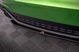 Mittlerer Cup Diffusor Heck Ansatz für Audi RS5 F5 Facelift schwarz matt