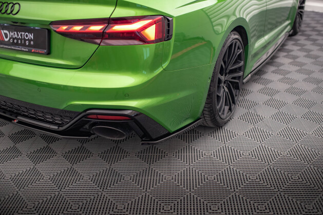 Heck Ansatz Flaps Diffusor für Audi RS5 F5 FL schwarz Hochglanz