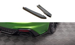 Heck Ansatz Flaps Diffusor passend für Audi RS5 F5 Facelift schwarz Hochglanz