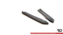 Heck Ansatz Flaps Diffusor passend für Audi RS5 F5 Facelift schwarz Hochglanz