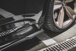 Seitenschweller Ansatz Cup Leisten passend für Audi RS5 Sportback F5 Facelift schwarz Hochglanz
