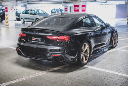 Seitenschweller Ansatz Cup Leisten passend für Audi RS5 Sportback F5 Facelift schwarz Hochglanz