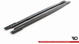 Street+ Seitenschweller Leisten passend für Audi RS5 Sportback F5 FL schwarz Hochglanz