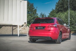 Heck Spoiler Aufsatz Abrisskante passend für Peugeot 308 GT Mk2 Facelift schwarz Hochglanz