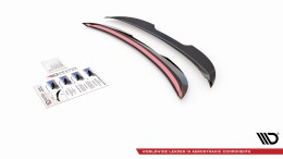 Heck Spoiler Aufsatz Abrisskante passend für Peugeot 308 GT Mk2 Facelift schwarz Hochglanz