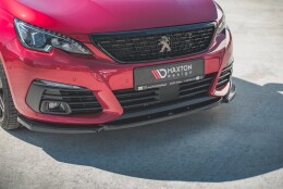 Street+ Spoilerlippe Front Ansatz V.2 passend für Peugeot 308 GT Mk2 FL schwarz Hochglanz