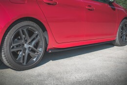 Seitenschweller Ansatz Cup Leisten passend für Peugeot 308 GT Mk2 Facelift schwarz Hochglanz