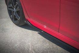 Seitenschweller Ansatz Cup Leisten passend für Peugeot 308 GT Mk2 Facelift schwarz Hochglanz
