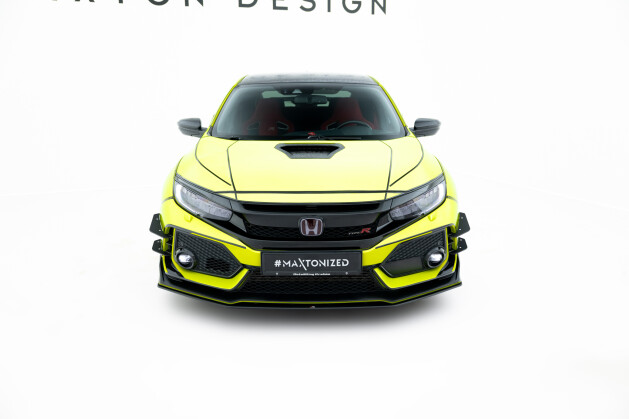 Street Pro Cup Spoilerlippe Front Ansatz V.2 passend passend für Honda Civic X Type-R SCHWARZ