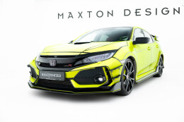 Street Pro Cup Spoilerlippe Front Ansatz V.2 passend passend für Honda Civic X Type-R SCHWARZ