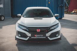 Street Pro Cup Spoilerlippe Front Ansatz V.2 passend passend für Honda Civic X Type-R rot