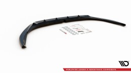 Cup Spoilerlippe Front Ansatz für Citroen DS4 schwarz Hochglanz