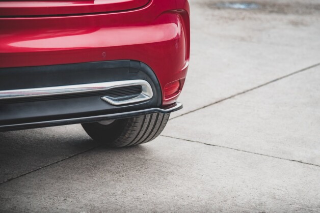 Mittlerer Cup Diffusor Heck Ansatz passend für Citroen DS4 schwarz Hochglanz