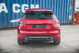 Mittlerer Cup Diffusor Heck Ansatz passend für Citroen DS4 schwarz Hochglanz