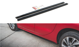 Seitenschweller Ansatz Cup Leisten passend für Citroen DS4 schwarz matt