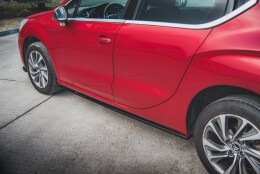 Seitenschweller Ansatz Cup Leisten passend für Citroen DS4 schwarz matt